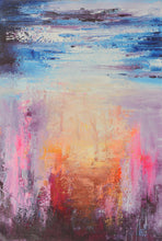 Load image into Gallery viewer, Modern Pop Art Canvas Large Blue Abstract Painting GB073