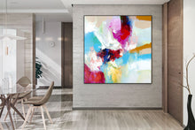 Load image into Gallery viewer, Blue Pink Red Abstract Paintings Contemporary Art Fp030