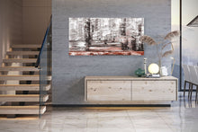 Load image into Gallery viewer, Gray Red Palette Knife Artwork Original Abstract Painting Fp051