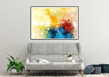 Load image into Gallery viewer, Blue Yellow Abstract Original Painting Contemporary Art Qp040