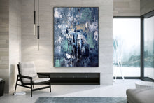 Load image into Gallery viewer, Deep Blue Abstract Painting Living Room Wall Art Large Artwork Dp078