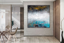 Load image into Gallery viewer, Grey Blue White Contemporary Wall Art Modern Artwork Qp068