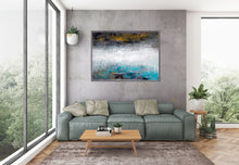 Load image into Gallery viewer, Grey Blue White Contemporary Wall Art Modern Artwork Qp068