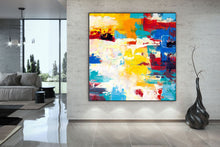Load image into Gallery viewer, Handpainted Colorful Contemporary Painting XL Abstract Painting Qp036