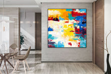 Load image into Gallery viewer, Handpainted Colorful Contemporary Painting XL Abstract Painting Qp036