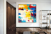 Load image into Gallery viewer, Handpainted Colorful Contemporary Painting XL Abstract Painting Qp036