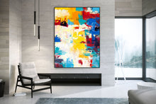 Load image into Gallery viewer, Handpainted Colorful Contemporary Painting XL Abstract Painting Qp036