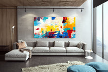 Load image into Gallery viewer, Handpainted Colorful Contemporary Painting XL Abstract Painting Qp036