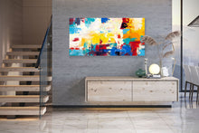 Load image into Gallery viewer, Handpainted Colorful Contemporary Painting XL Abstract Painting Qp036