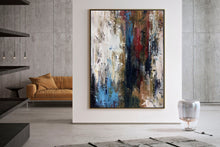 Load image into Gallery viewer, Gray Blue White Abstract Painting Modern Abstract Painting Qp034