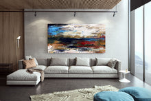 Load image into Gallery viewer, Gray Blue White Abstract Painting Modern Abstract Painting Qp034