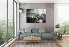Load image into Gallery viewer, Brown Green Gold Abstract Painting Office Wall Art Kp053