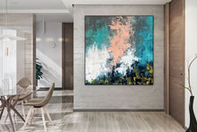 Load image into Gallery viewer, White Green Beige Abstract Wall Art Modern Textured Decor Qp066