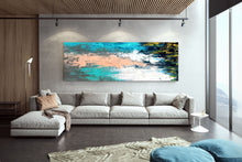 Load image into Gallery viewer, White Green Beige Abstract Wall Art Modern Textured Decor Qp066