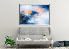 Load image into Gallery viewer, Blue White Pink Original Painting Texture Abstract Art Bp120