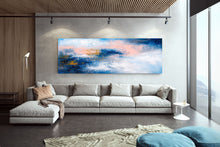 Load image into Gallery viewer, Blue White Pink Original Painting Texture Abstract Art Bp120