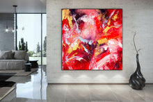 Load image into Gallery viewer, Red Yellow Abstract Painting Large Wall Art Dining Room Dp013