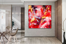 Load image into Gallery viewer, Red Yellow Abstract Painting Large Wall Art Dining Room Dp013