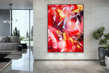 Load image into Gallery viewer, Red Yellow Abstract Painting Large Wall Art Dining Room Dp013