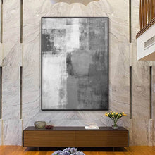 Load image into Gallery viewer, Gray White Modern Abstract Painting,living Room Painting Bedroom Yp063
