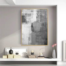 Load image into Gallery viewer, Gray White Modern Abstract Painting,living Room Painting Bedroom Yp063