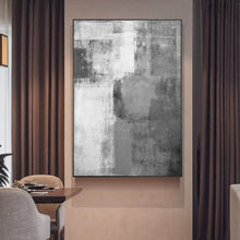 Load image into Gallery viewer, Gray White Modern Abstract Painting,living Room Painting Bedroom Yp063