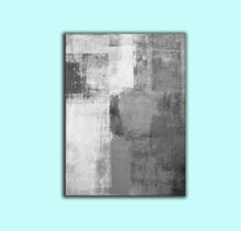Load image into Gallery viewer, Gray White Modern Abstract Painting,living Room Painting Bedroom Yp063