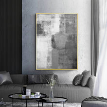 Load image into Gallery viewer, Gray White Modern Abstract Painting,living Room Painting Bedroom Yp063