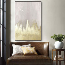 Load image into Gallery viewer, Gray Gold Abstract Painting on Canvas Minimalist Painting Op086