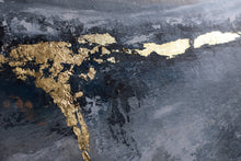 Load image into Gallery viewer, Gray and Gold Abstract Painting Bedroom Wall Art Np025