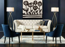 Load image into Gallery viewer, Black and White Original Abstract Painting Minimalist Flower Painting Kp061