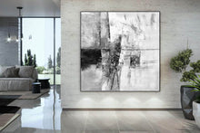 Load image into Gallery viewer, Black And White Abstract Painting Large Painting Living Room Op085