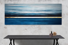 Load image into Gallery viewer, Landscape Blue and Gold Abstract Painting Living Room Np023