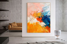 Load image into Gallery viewer, Large Contemporary Paintings on Canvas,Yellow Blue Modern Wall Art Gp064