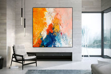 Load image into Gallery viewer, Large Contemporary Paintings on Canvas,Yellow Blue Modern Wall Art Gp064