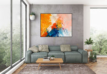 Load image into Gallery viewer, Large Contemporary Paintings on Canvas,Yellow Blue Modern Wall Art Gp064