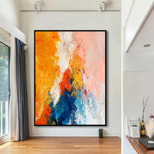 Load image into Gallery viewer, Large Contemporary Paintings on Canvas,Yellow Blue Modern Wall Art Gp064