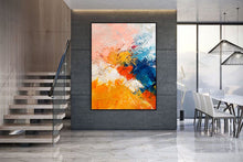 Load image into Gallery viewer, Large Contemporary Paintings on Canvas,Yellow Blue Modern Wall Art Gp064