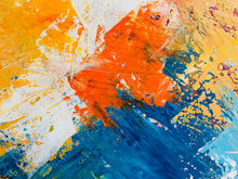 Load image into Gallery viewer, Large Contemporary Paintings on Canvas,Yellow Blue Modern Wall Art Gp064
