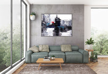Load image into Gallery viewer, Black And White Red Wall Art Decor Modern Abstract Art Kp065