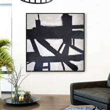 Load image into Gallery viewer, Black and White Abstract Painting Minimalist Painting Op044