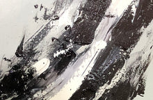 Load image into Gallery viewer, Gray White Painting Black Painting,Oversized Black and White Art BL017