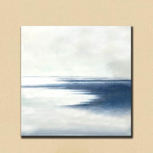 Load image into Gallery viewer, Blue White Abstract Painting Contemporary Abstract Art Np087
