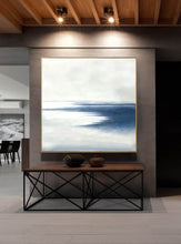 Load image into Gallery viewer, Blue White Abstract Painting Contemporary Abstract Art Np087