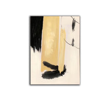 Load image into Gallery viewer, Black White Beige Modern Abstract Painting on Canvas Cp033