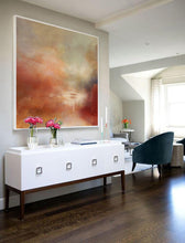 Load image into Gallery viewer, Large Sunrise Landscape Painting Sky Red Abstract Painting On Canvas Bp075