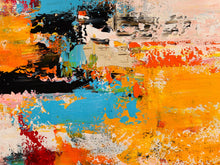 Load image into Gallery viewer, Oversized Canvas Paintings Yellow Pink Blue Abstract Painting Gp067