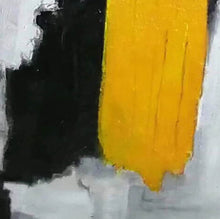 Load image into Gallery viewer, Black And White Abstract Paintings on Canvas Yellow Painting CP027
