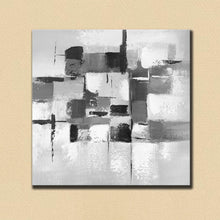 Load image into Gallery viewer, Black and White Wall Art Canvas Grey Abstract Painting cp033