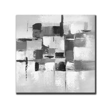 Load image into Gallery viewer, Black and White Wall Art Canvas Grey Abstract Painting cp033